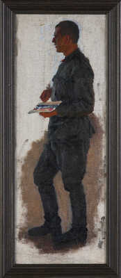 Лактионов Александр Иванович. Танкист в профиль (этюд к картине «Герой Советского Союза капитан Н.В. Юдин в гостях у танкистов»)